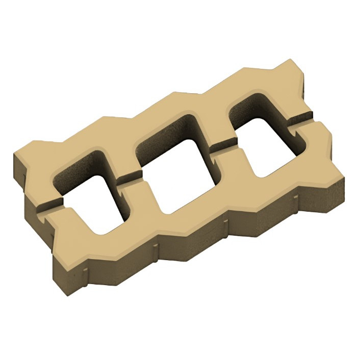 Фигурная тротуарная плитка экопарковка Бежевый